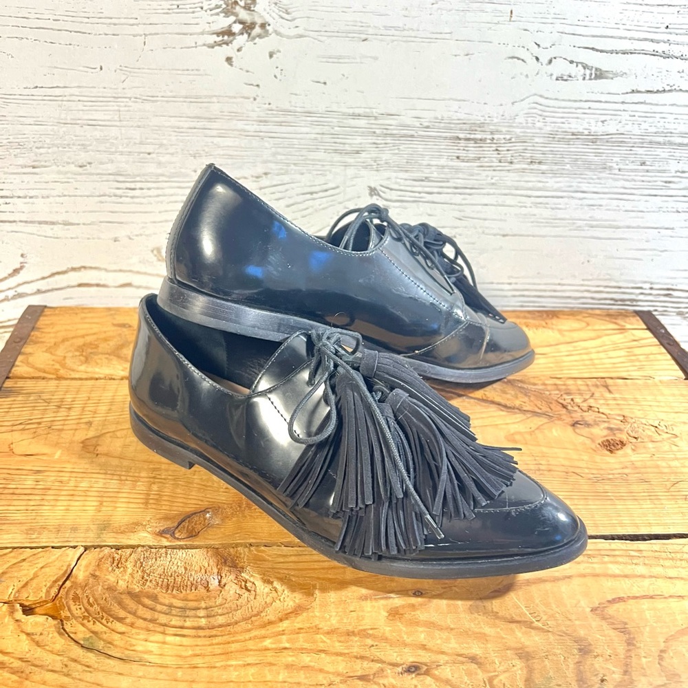 Loeffler Randall Oxford shoes black tassel jasper 8.5